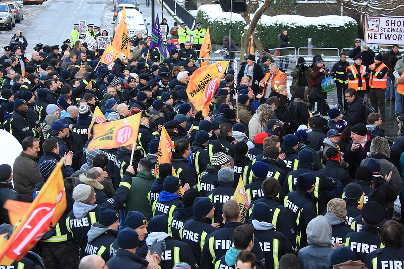 FBU march demonstration