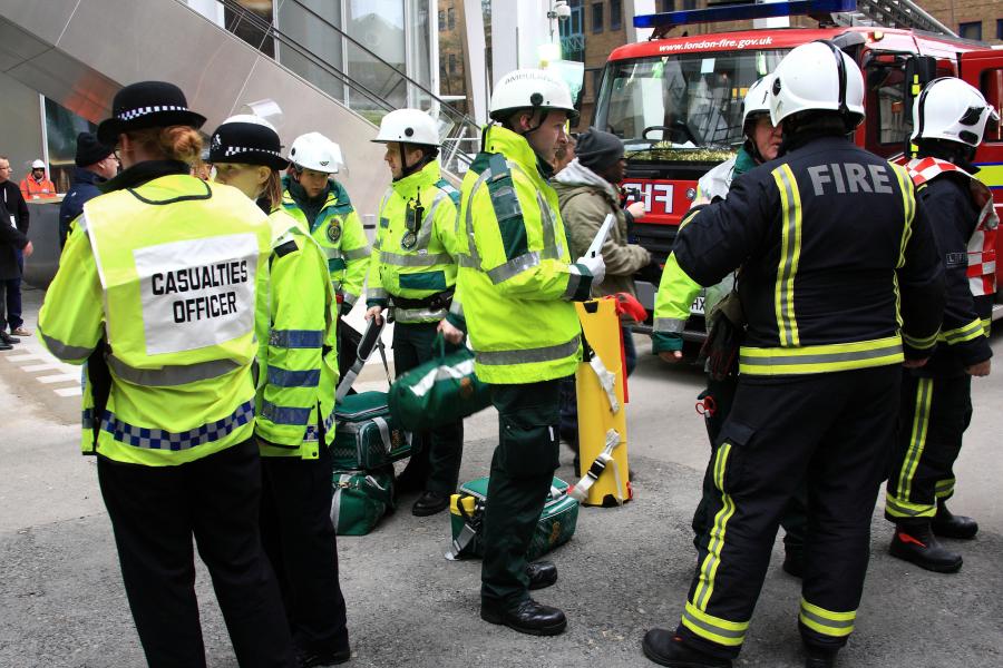 Firefighters police