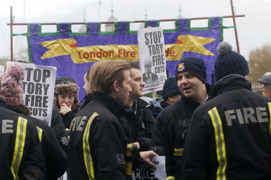London FBY crowd stop tory cuts