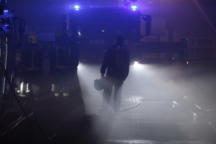 night fire appliance lights smoke 2