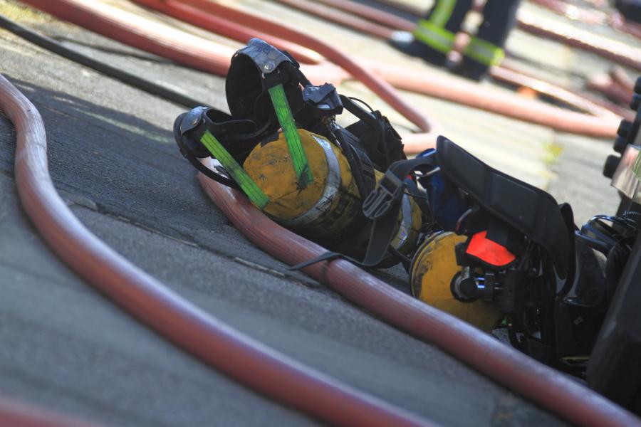 hoses on floor
