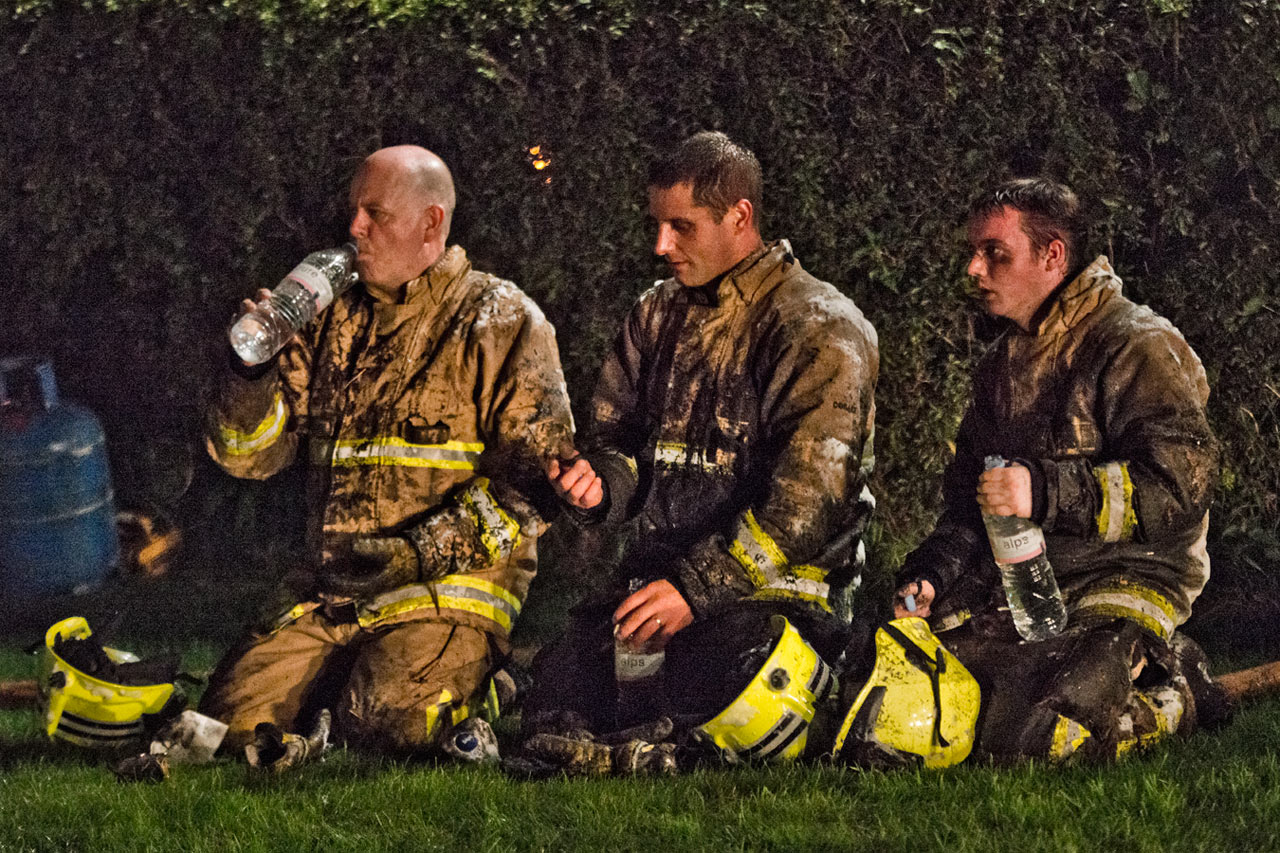 Thatched barn fire Petworth