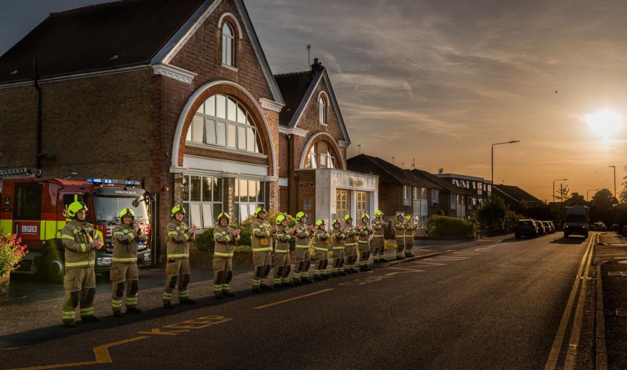 Winner Thursday 8pm clap for carers Sidcup fire station c James Atkins