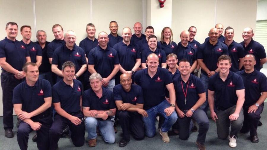 photoshoot-firefighters-blue-shirts