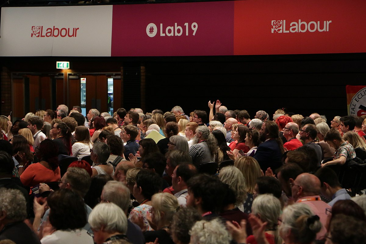 Delegates at Labour conference, in the conference hall