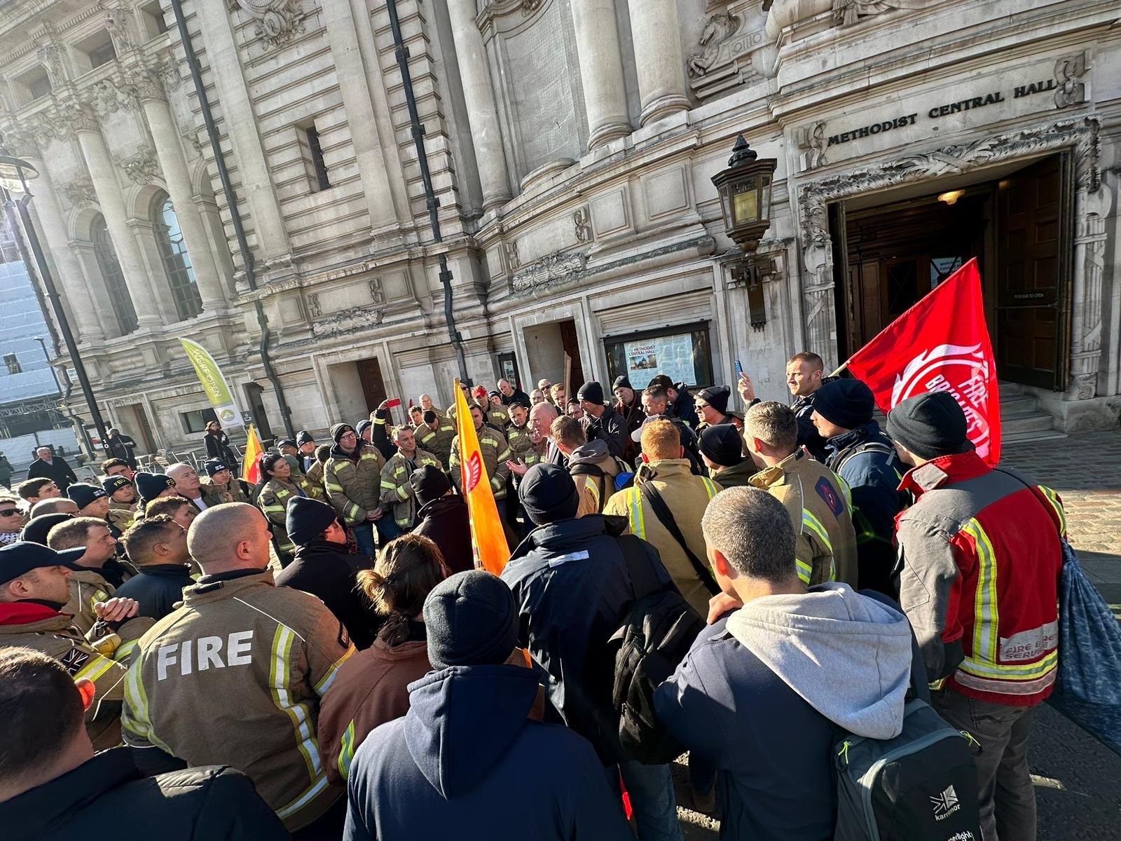 Matt Wrack addressing FFs at Central Hall 8 Feb