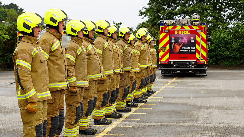 Trainee firefighters rollcall