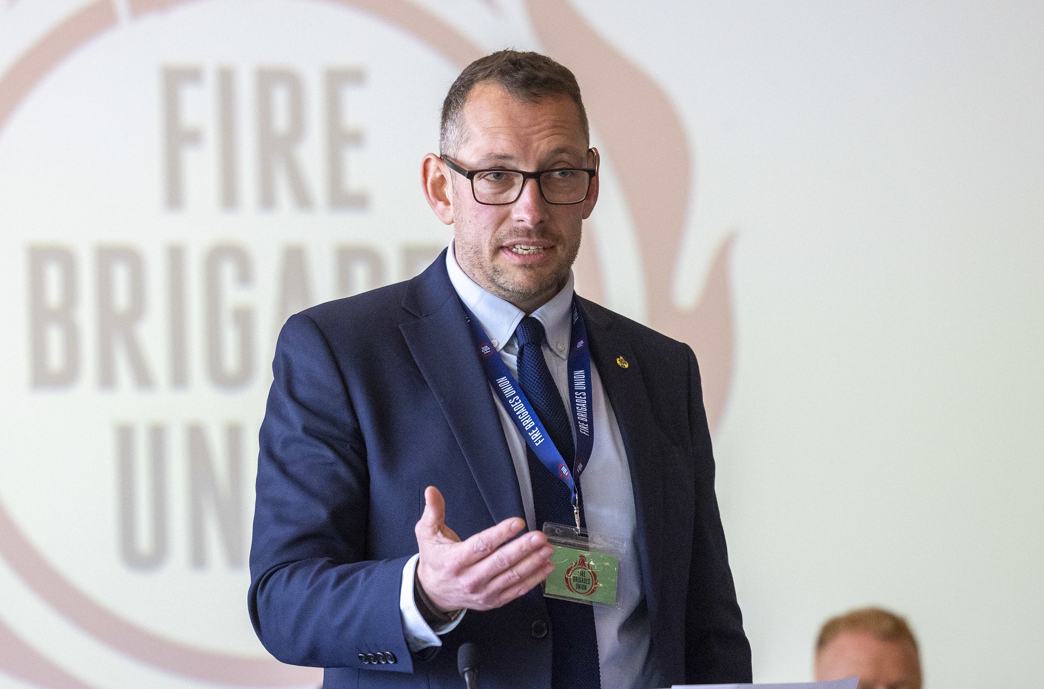 FBU general secretary Steve Wright speaks at FBU conference 2026