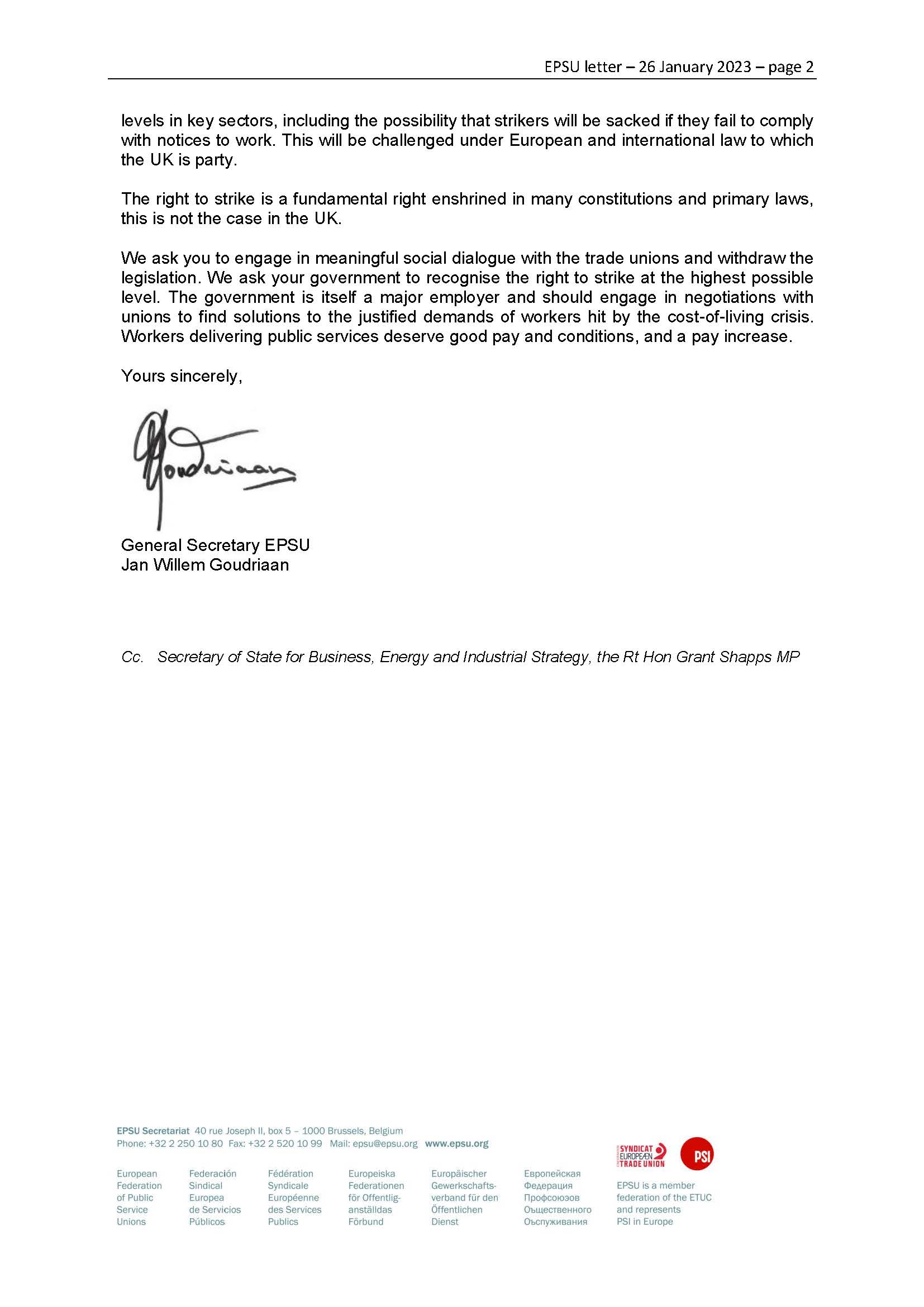 EPSU solidarity letter page 2