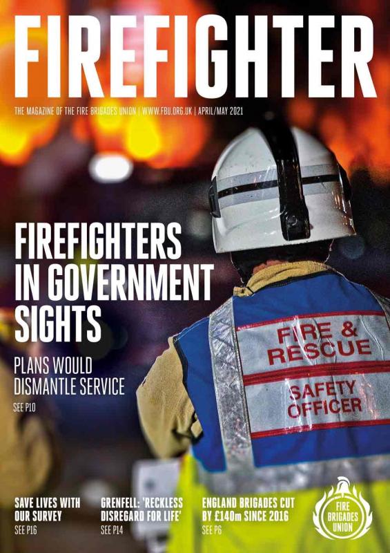 Cover Firefighter magazine, April May 2021