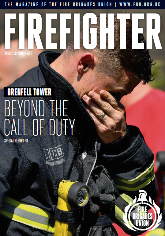 Cover Firefighter magazine, August 2017