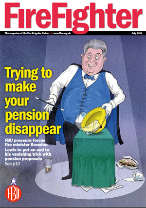 Cover Firefighter magazine July 2014