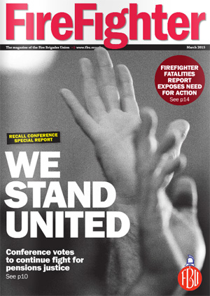 Cover Firefighter magazine March 2015