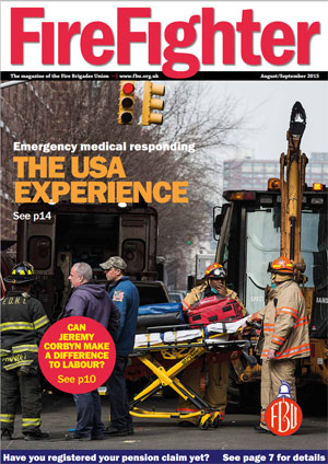 Cover Firefighter magazine August / September 2015