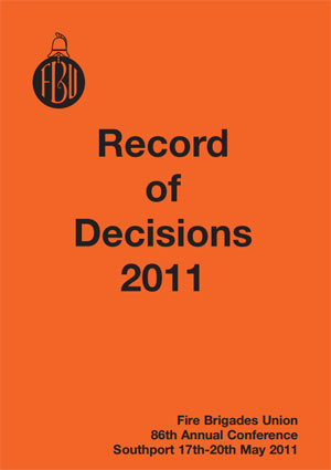 Cover Record of Decisions 2011