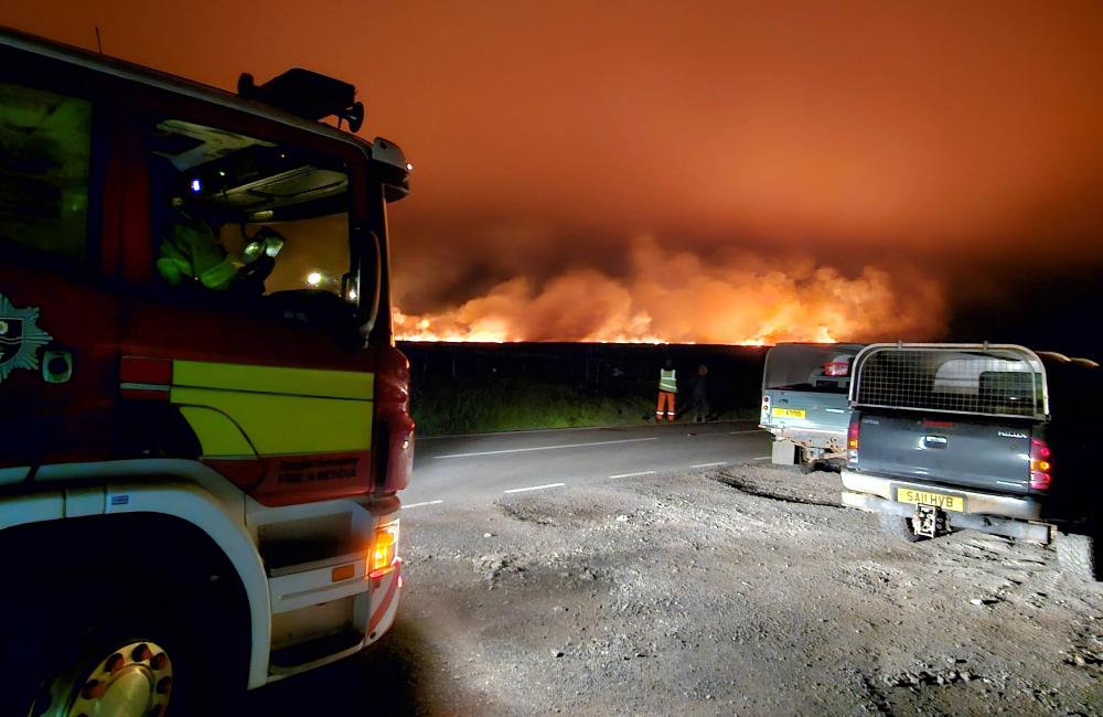 Lady Cannings Plantation wildfire S Yorks 