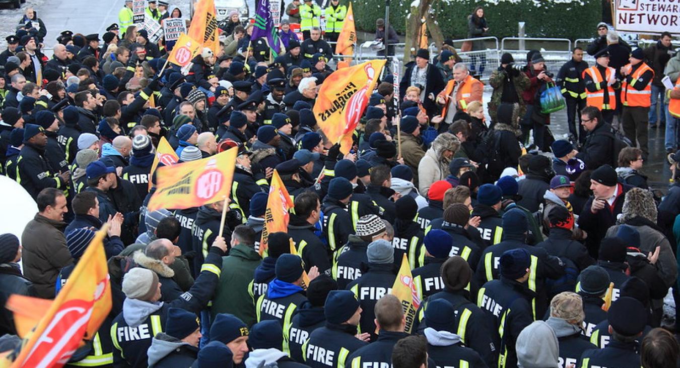 FBU march demonstration