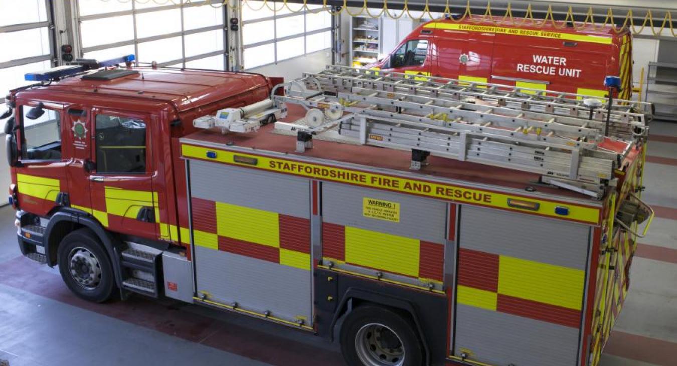 fire appliance  van in station