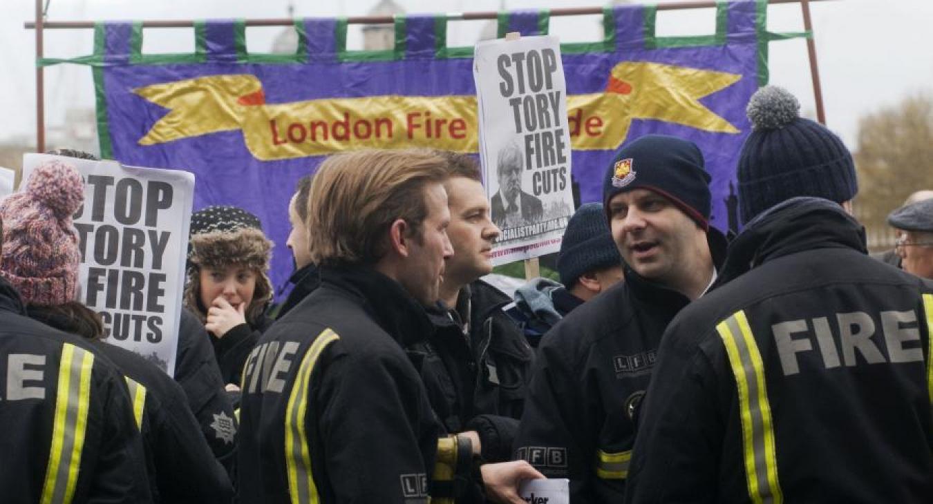 London FBY crowd stop tory cuts