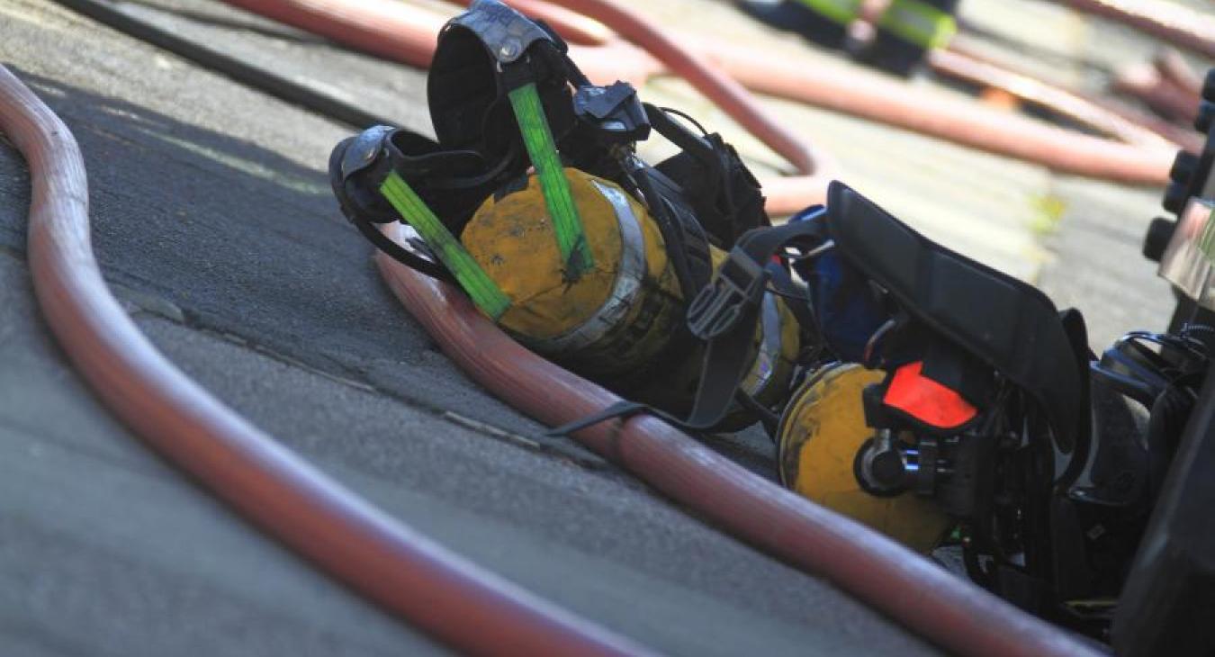 hoses on floor
