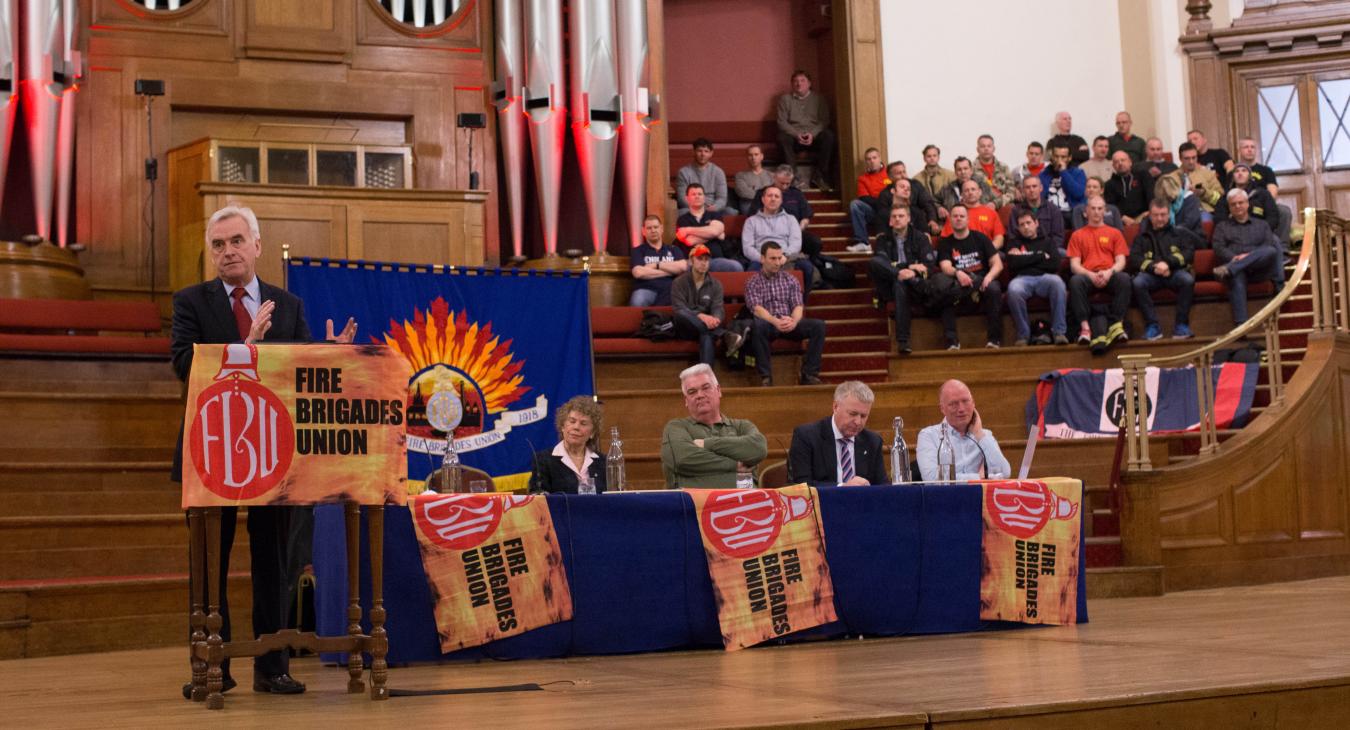 Labour MPs at FBU rally