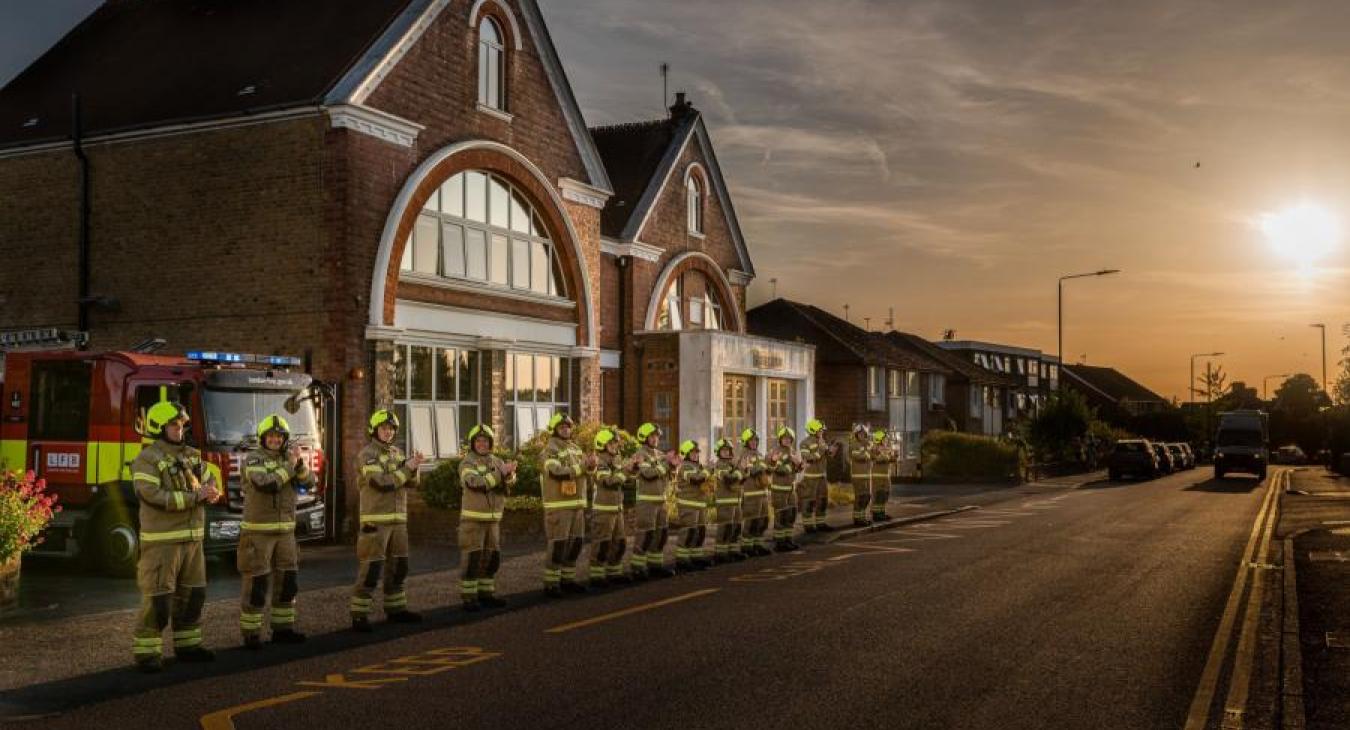 Winner Thursday 8pm clap for carers Sidcup fire station c James Atkins