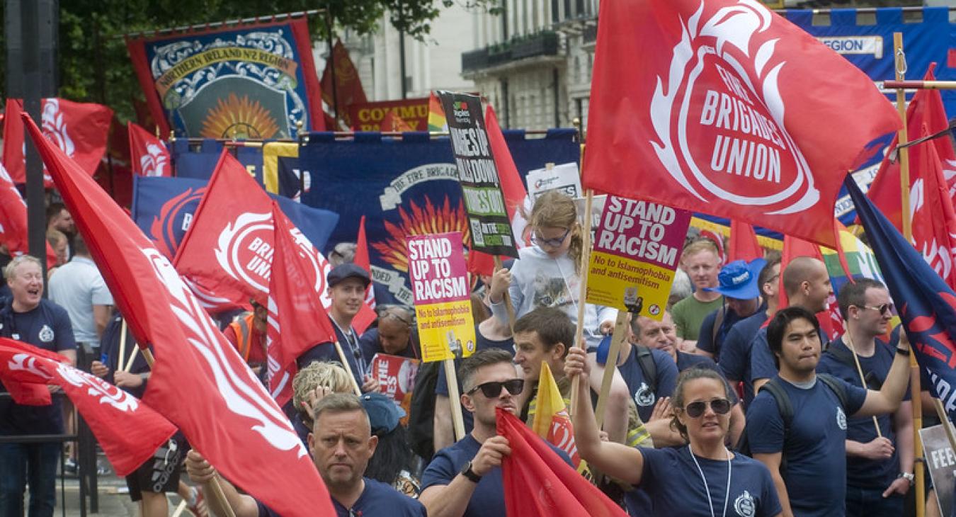 FBU members at rally