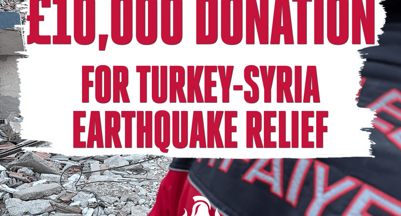 The FBU Firefighter 100 Lottery has made a £10,000 donation to the DEC's Turkey/Syria Earthquake appeal