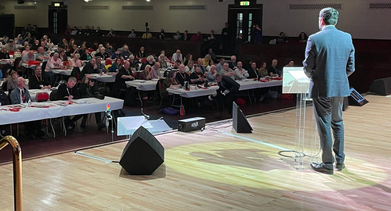 Humza Yousaf addresses STUC in 2023