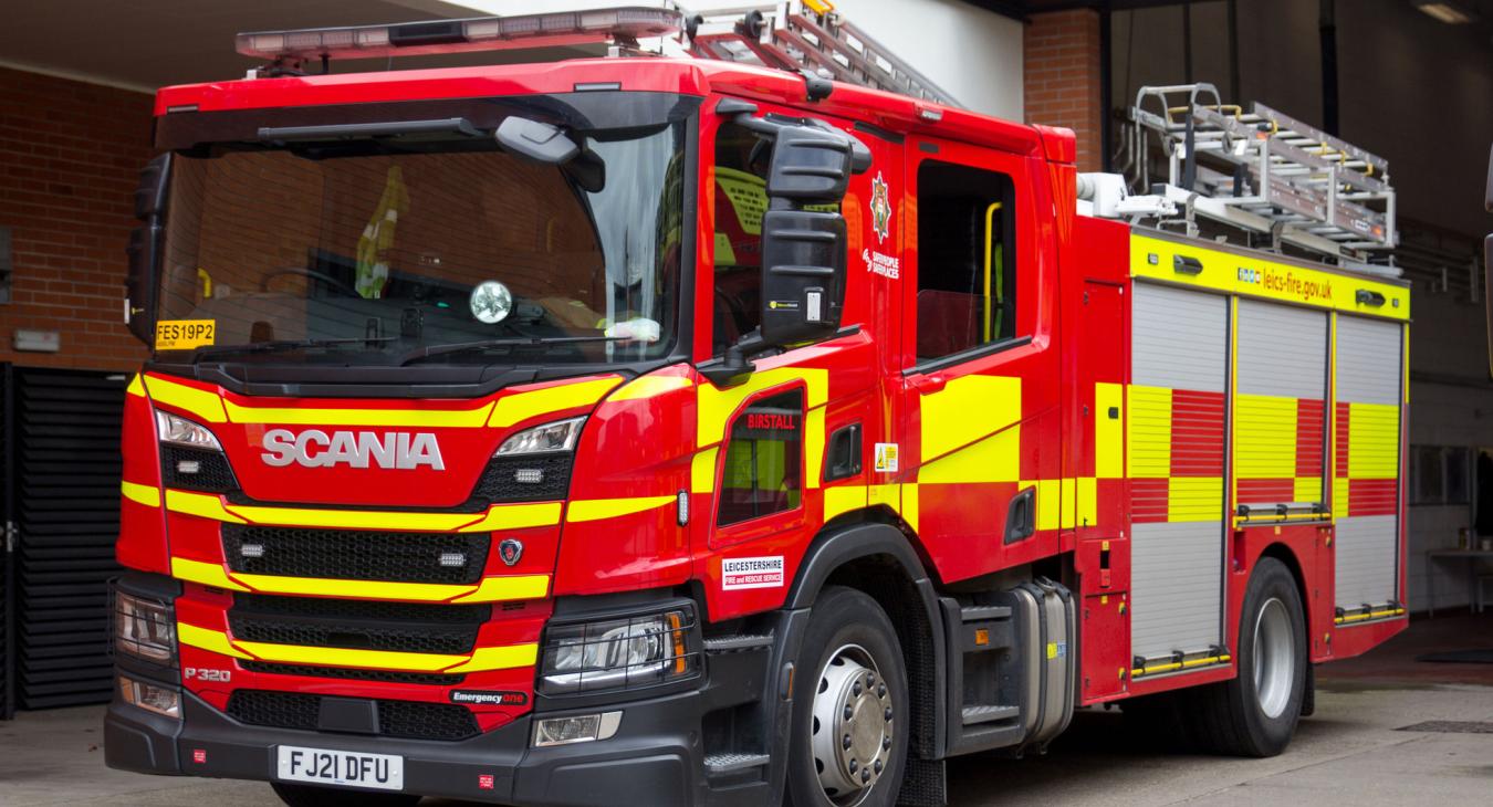 Leicestershire fire service engine